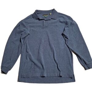Vintage Timberland Long Sleeve Polo Shirt‎ Men's Size L Gray Embroidered Logo